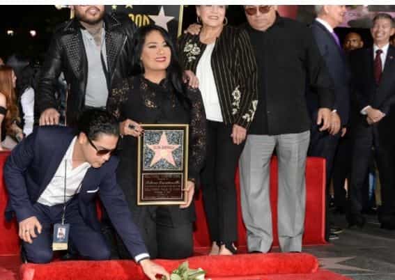 Marcella Samora honoring her late younger daughter, Selena alongside her husband, Abraham Quintanilla and their two other children, Abraham Jr. and Suzette Quintanilla at the Hollywood Walk of Fame. How old is Selena's mother, Marcella as of now?